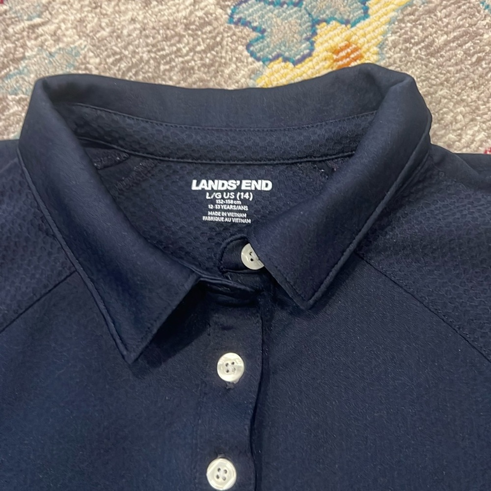 Lands’End Polo Large (14) Navy